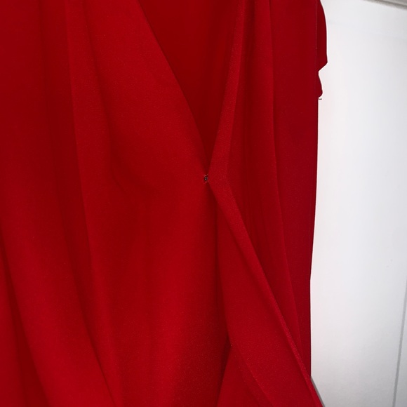 Rachel Roy GORGEOUS Red Draped Flower Blouse - Picture 4 of 10